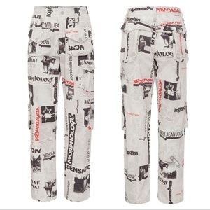 With jean never worn cargo pants